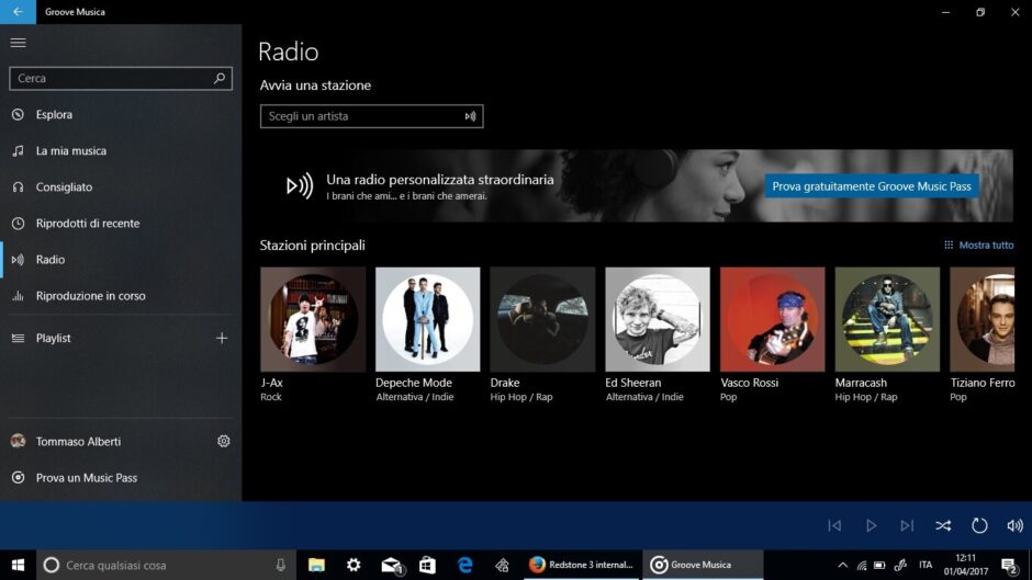 Groove Musica per Windows 10