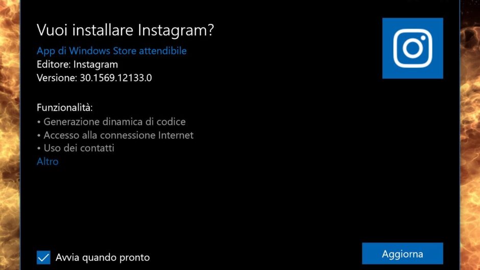 Instagram si aggiorna per Windows 10