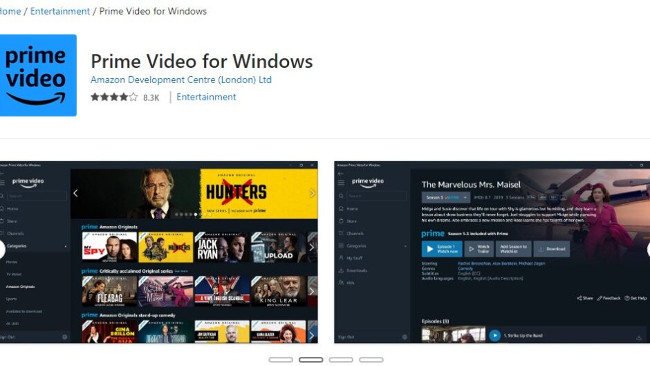 Anteprima Amazon Prime Video for Windows