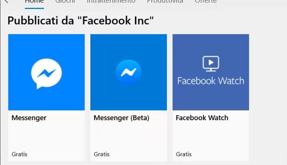 Facebook rimuove le proprie applicazioni desktop dal Microsoft Store