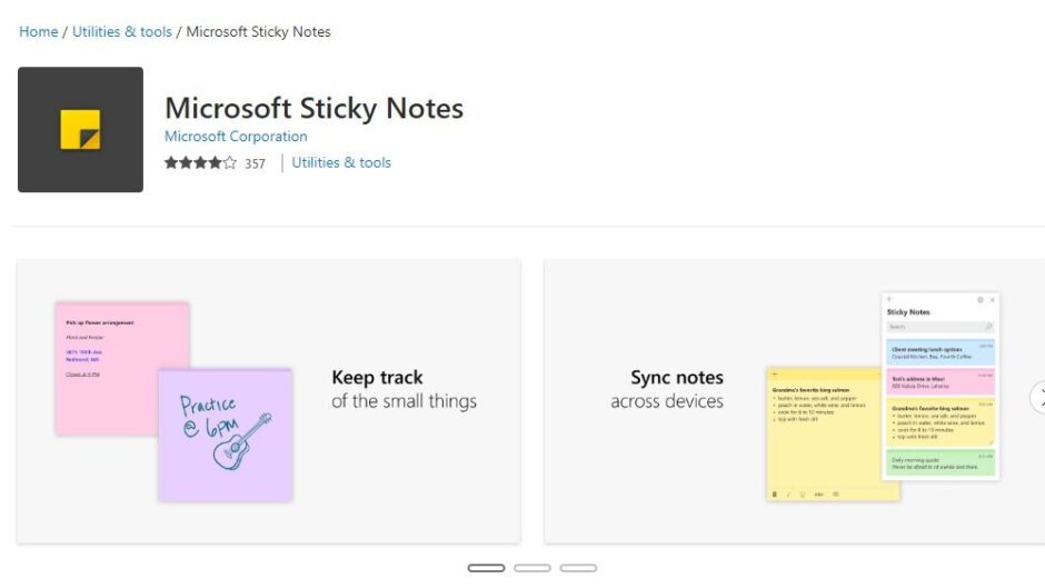 Microsoft Sticky Notes