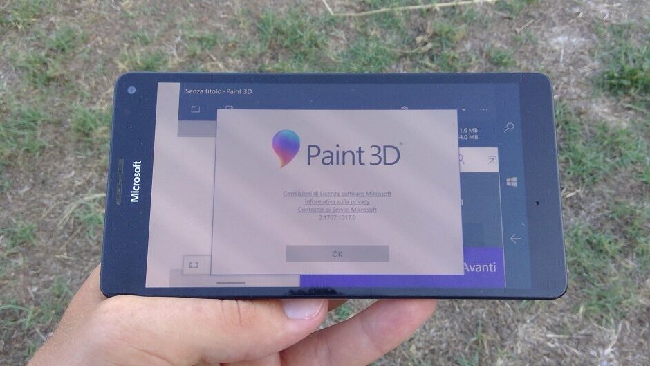 Anteprima italiana di Paint 3D per Windows 10 Mobile
