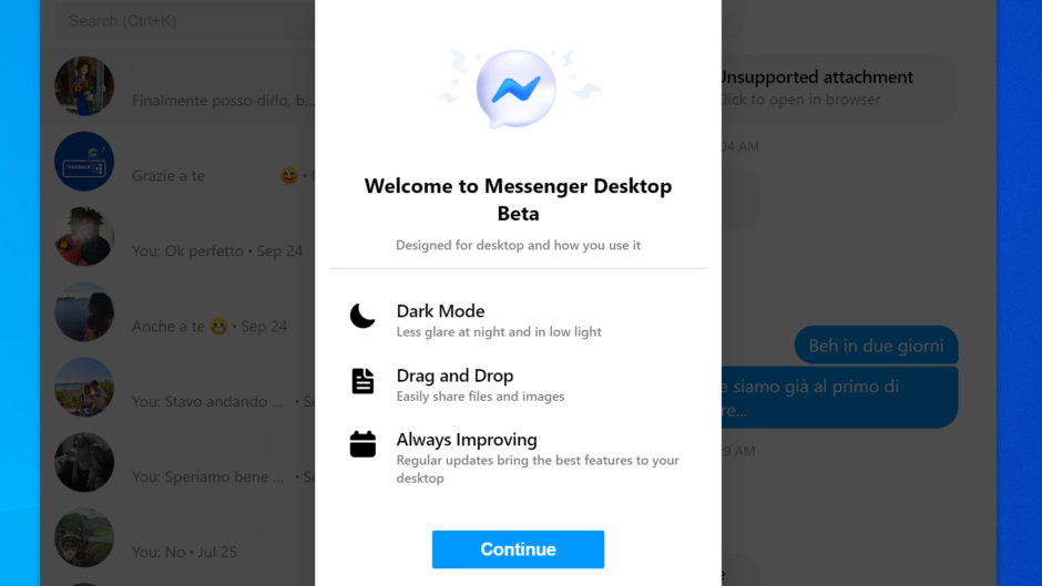 Facebook Messenger Desktop