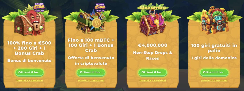 Wazamba Bonus: le promozioni